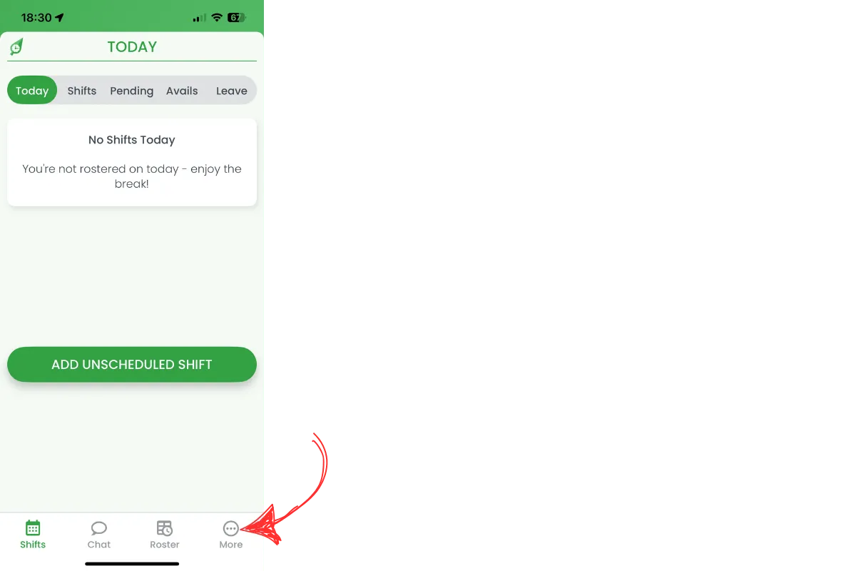 Tap More then My Profile