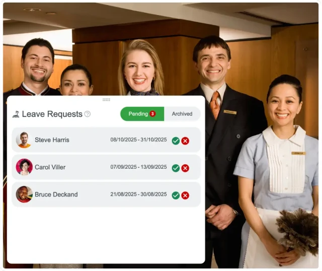 Leave management for airports