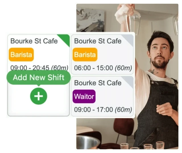 Bars and nightclubs rostering interface