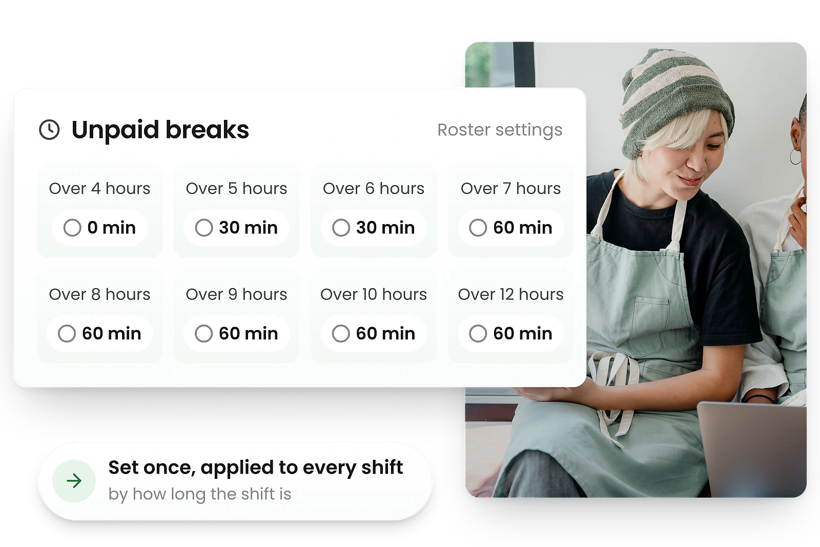 RosterElf break planning interface
