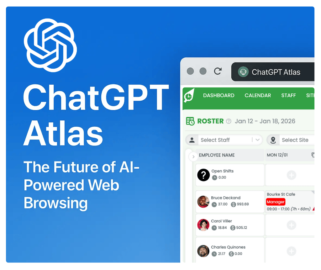 ChatGPT Atlas integration with RosterElf roster software