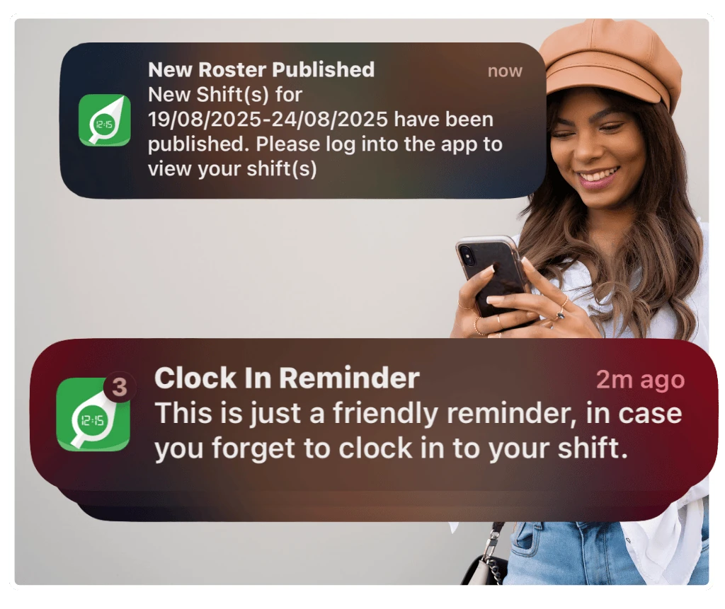 RosterElf Communication - Shift notifications