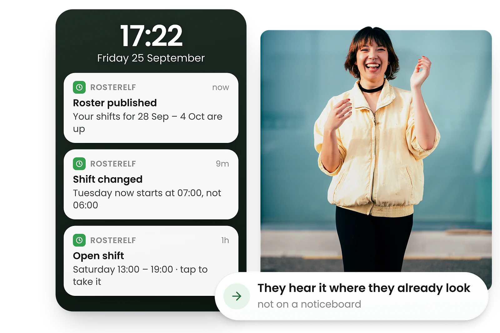 RosterElf Communication - Shift notifications