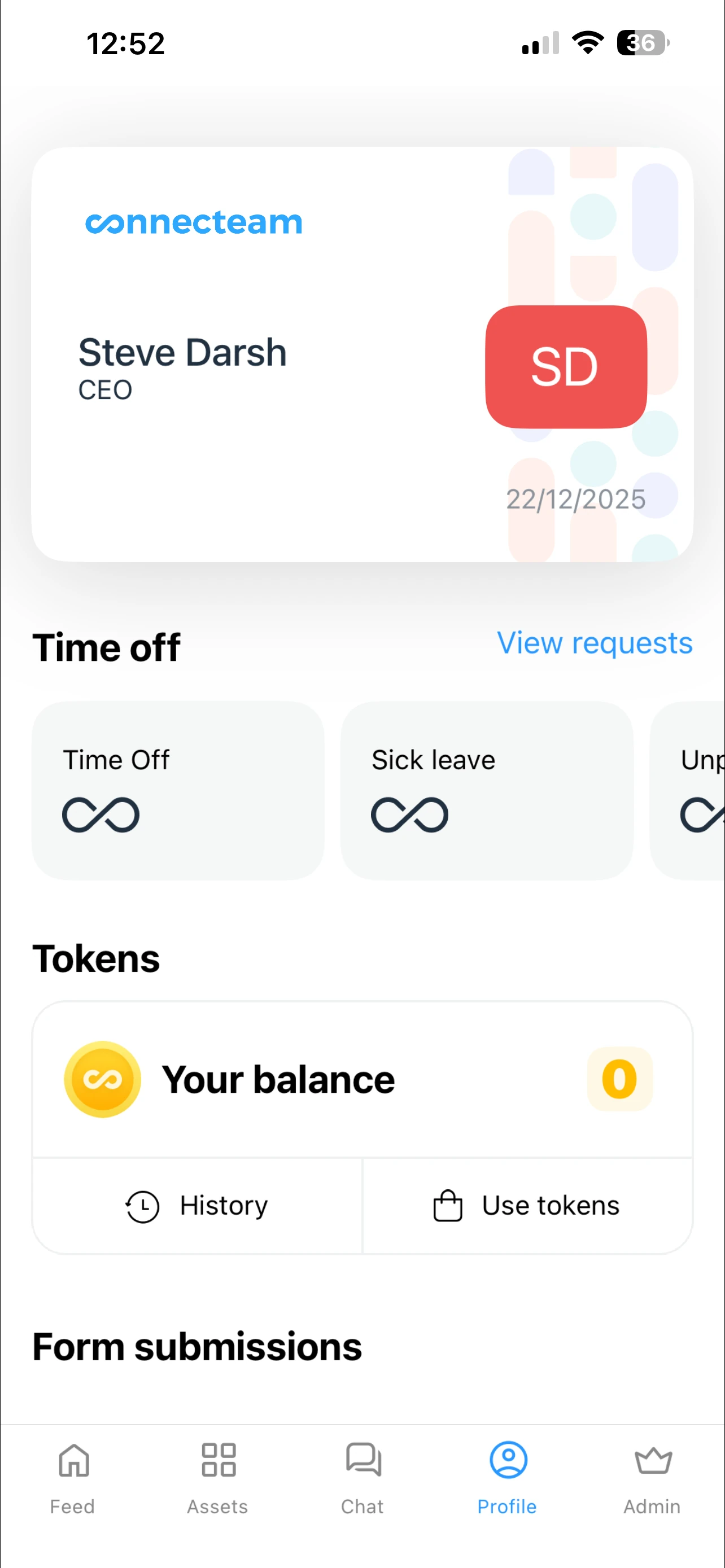 Connecteam mobile app - Feed view