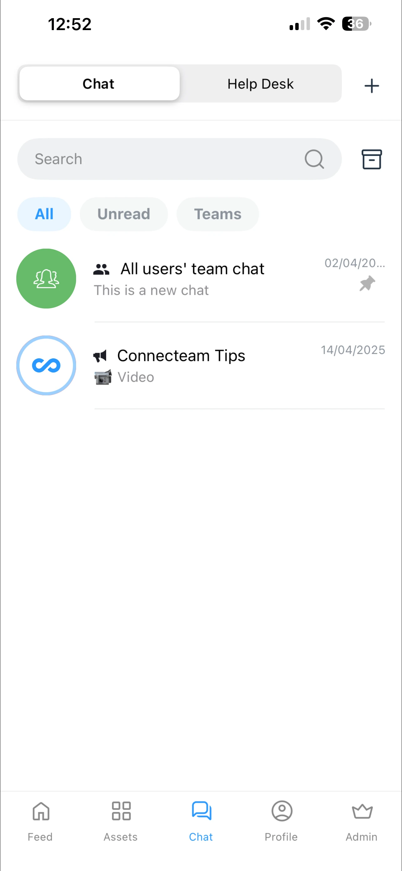 Connecteam mobile app - Assets view