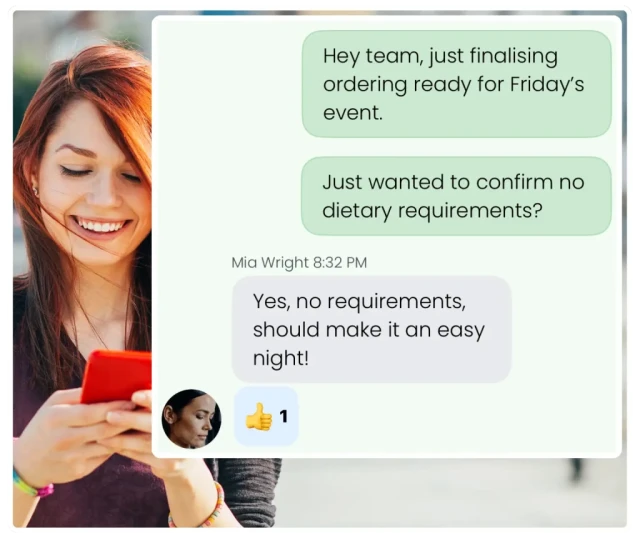 RosterElf employee chat app with team messaging