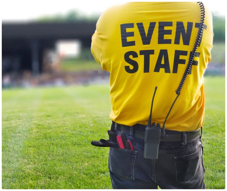 Entertainment and events workforce management software showing rostering interface