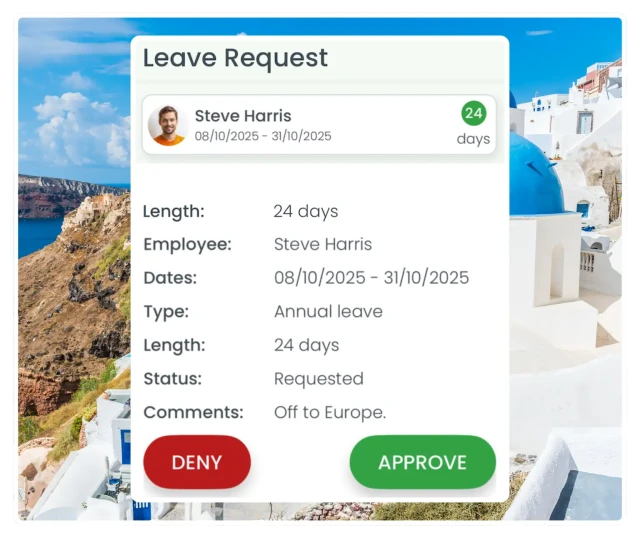 Leave management for escape rooms