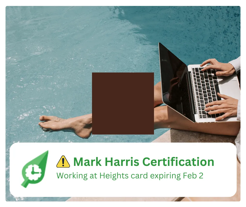 RosterElf expiring certification alert notification