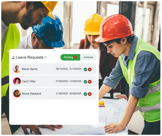 Leave management for manufacturing