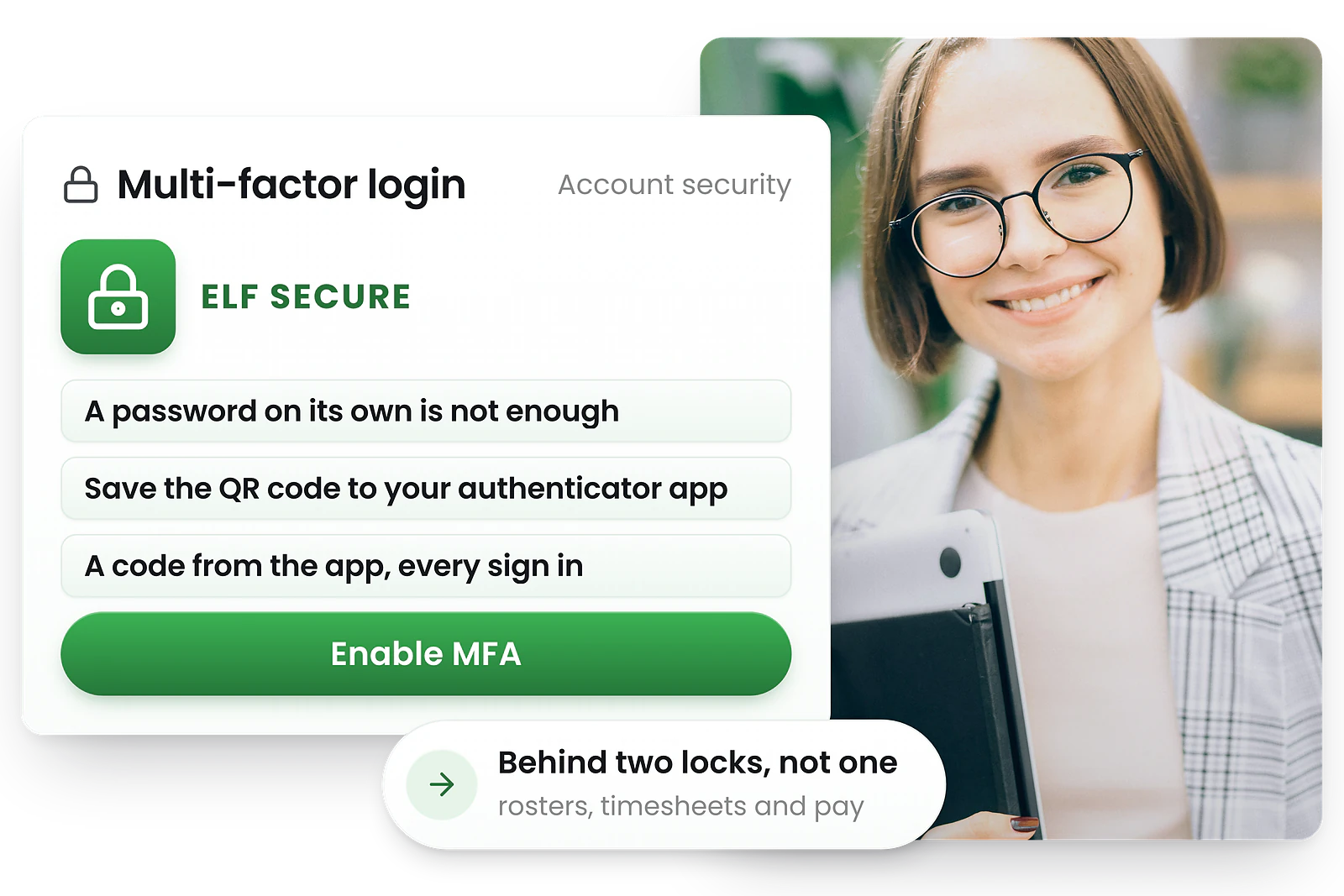 RosterElf asking for a verification code at login, in addition to the password