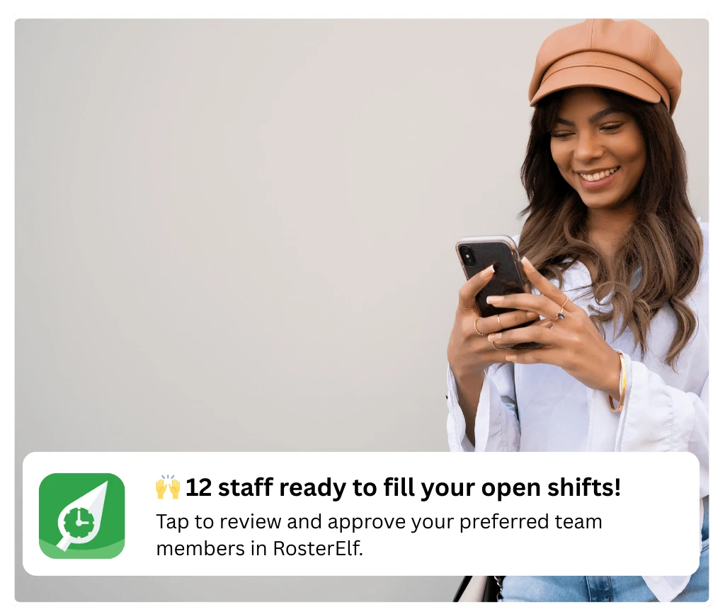 RosterElf open shifts notification