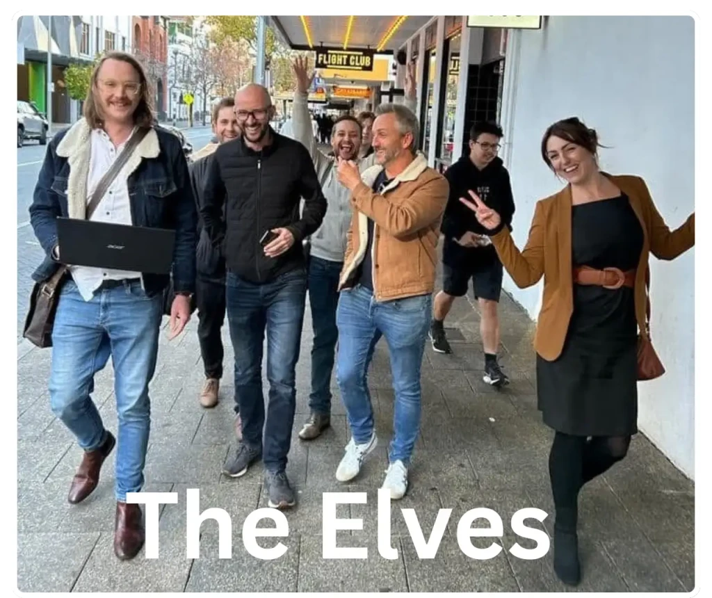 The RosterElf team walking together in Melbourne