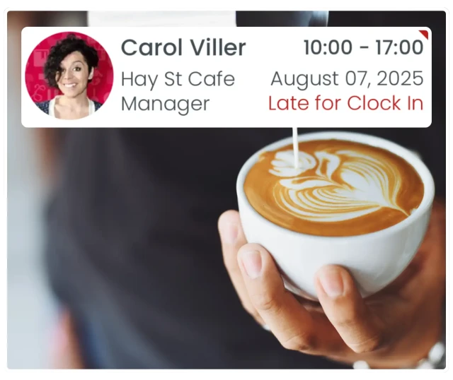 Time and attendance tracking for restaurants