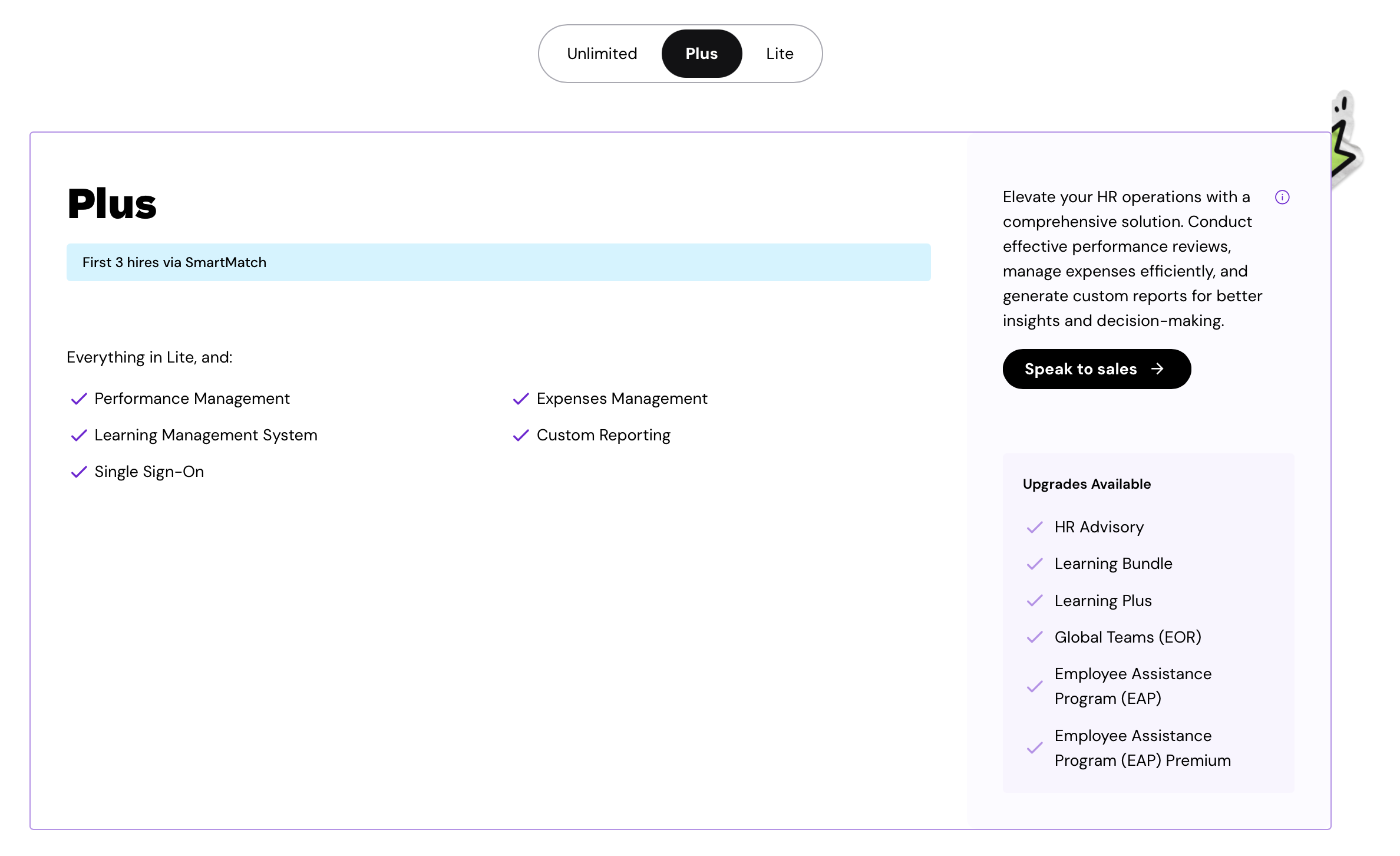 Employment Hero Plus pricing showing $40 per employee per month with $400 minimum