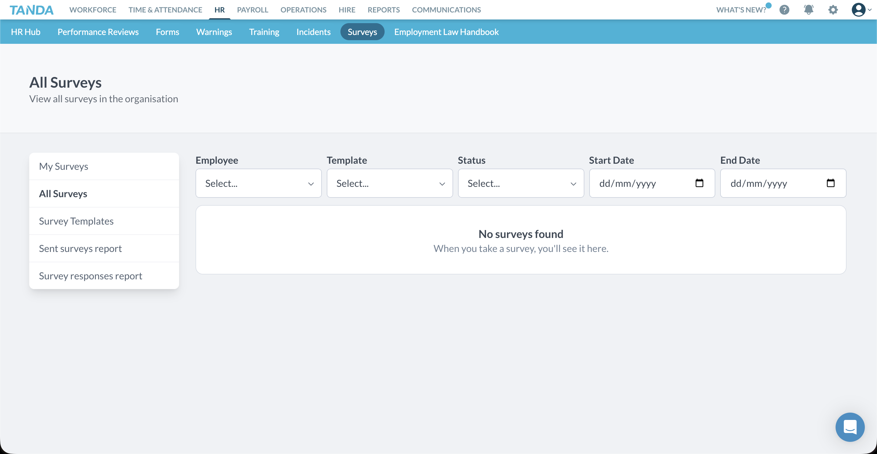 Tanda HR surveys