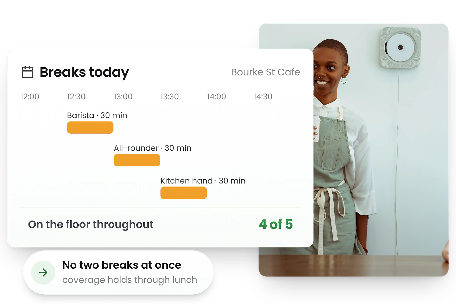 Break planning software for break and hours compliance