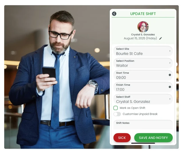 RosterElf mobile app for availability management