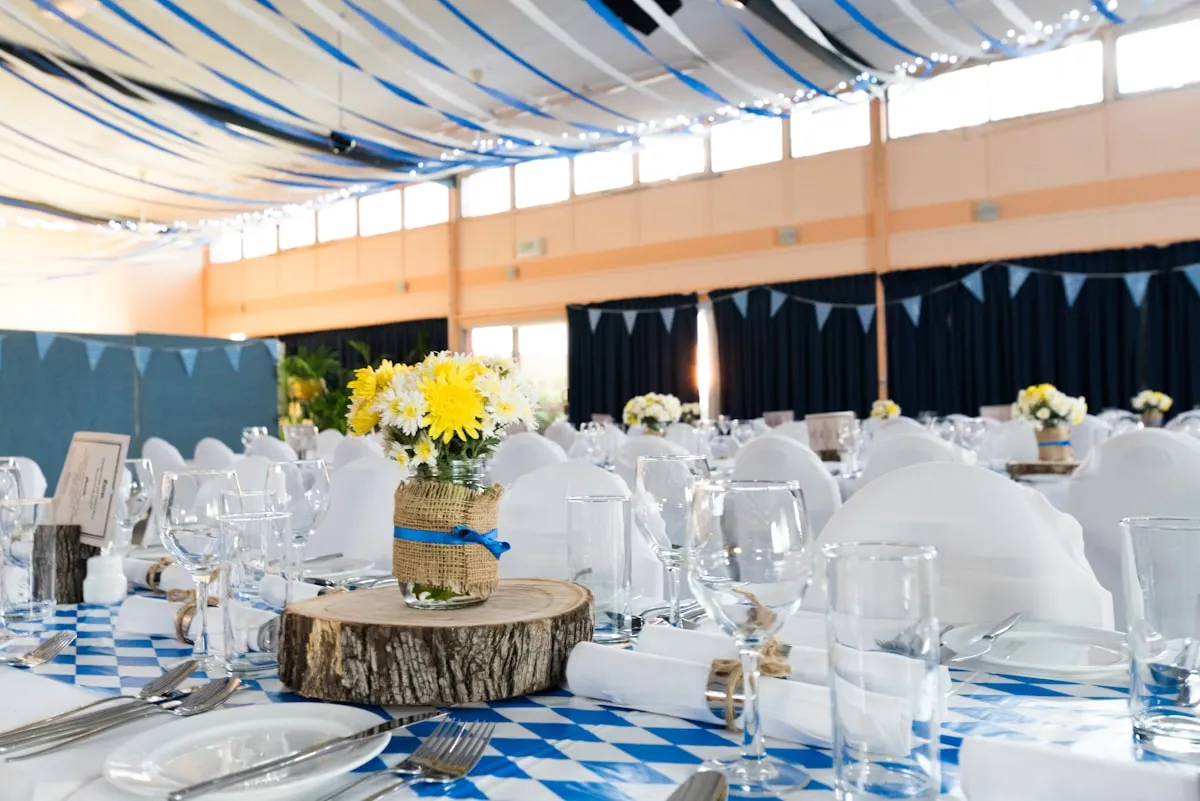 Elegant event banquet setup