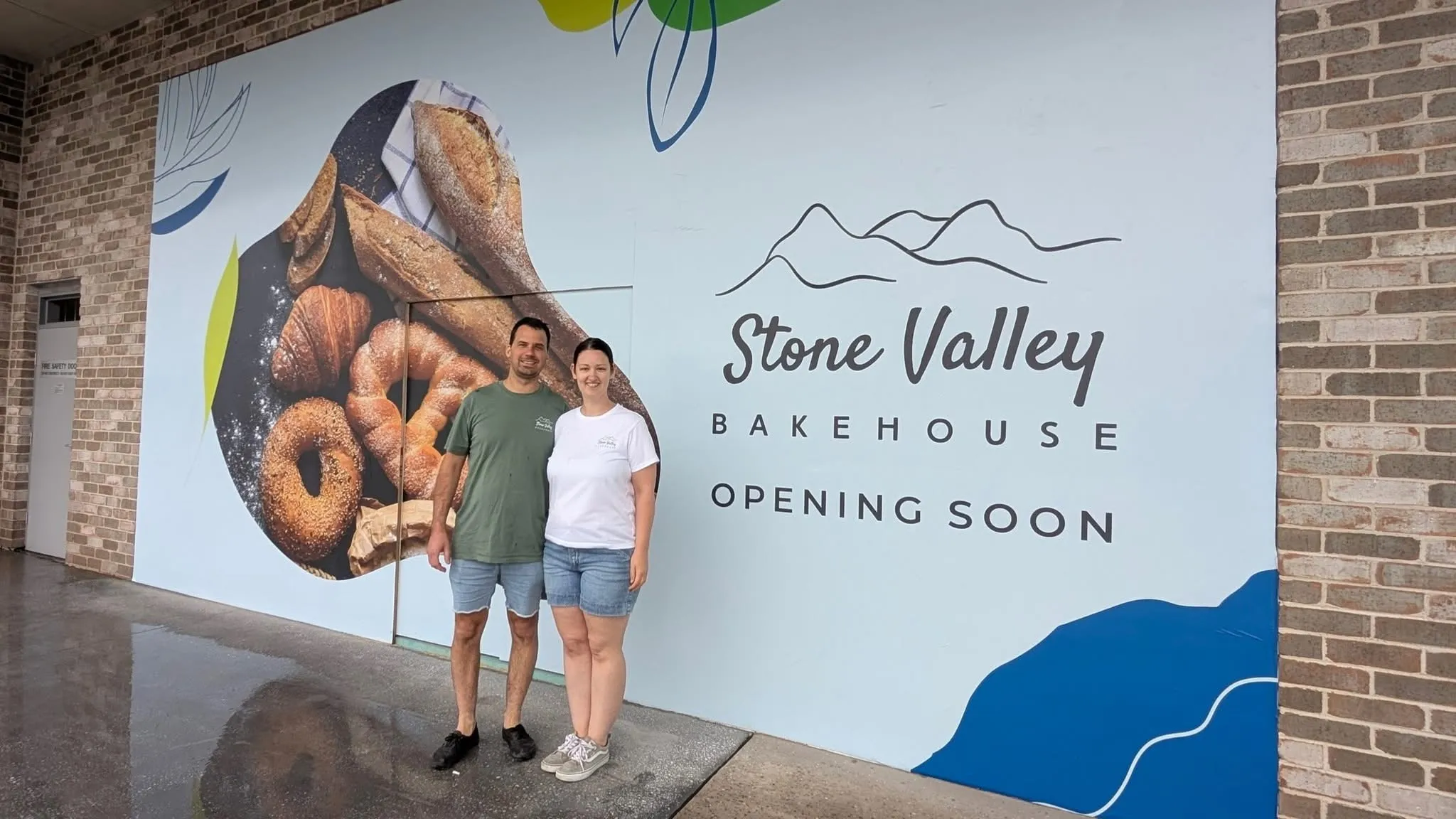 Stone Valley Bakehouse interior with display counter and baked goods