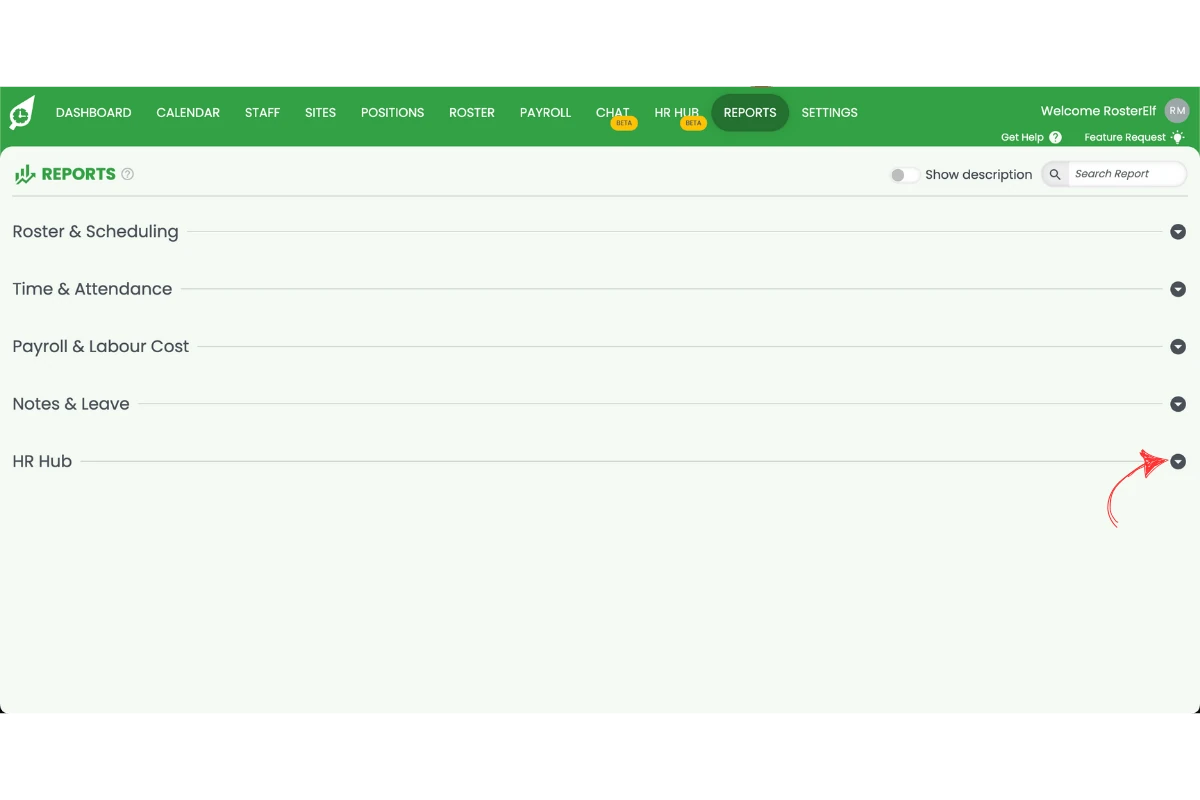 HR Hub category search