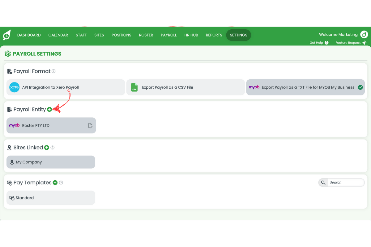 Pressing the plus symbol to add a second entity if required