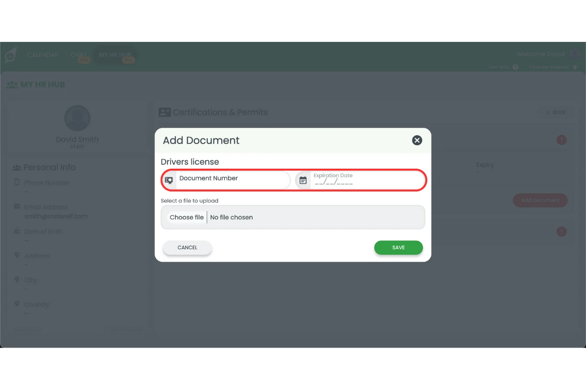 Document details fields