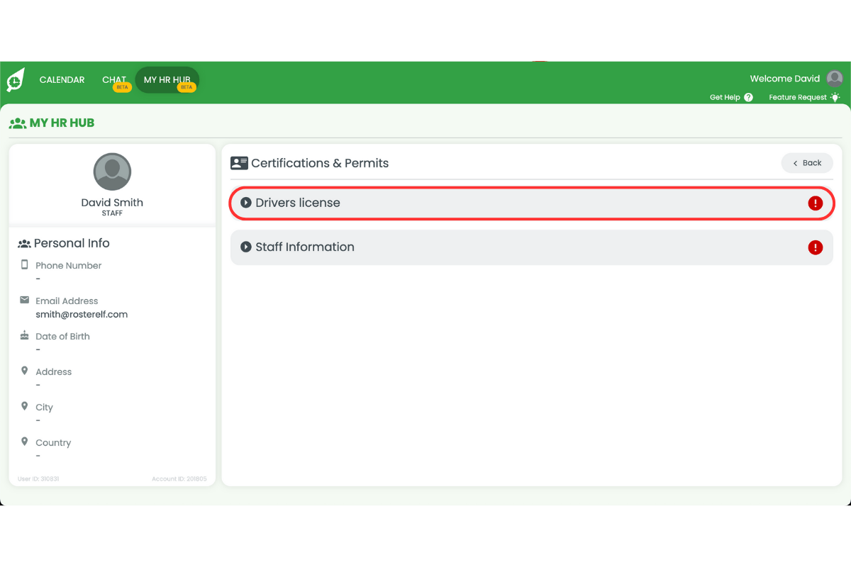Certificate selection