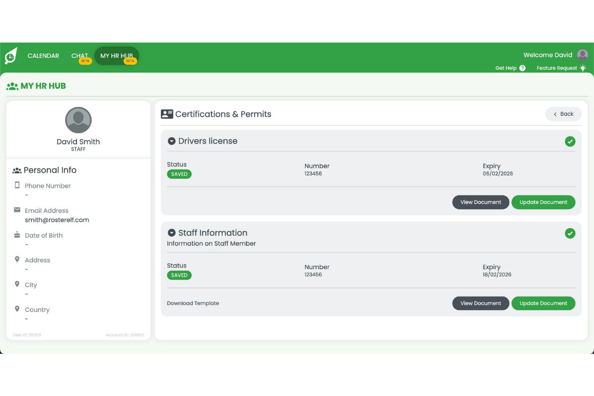 Completed documents list