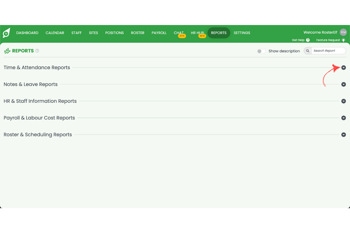 Screenshot from RosterElf showing the interface step
