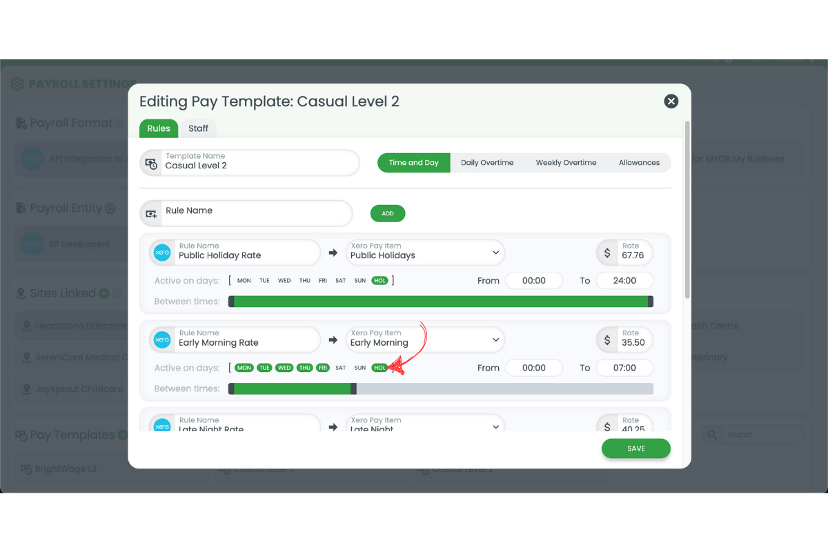 Screenshot from RosterElf showing the interface step