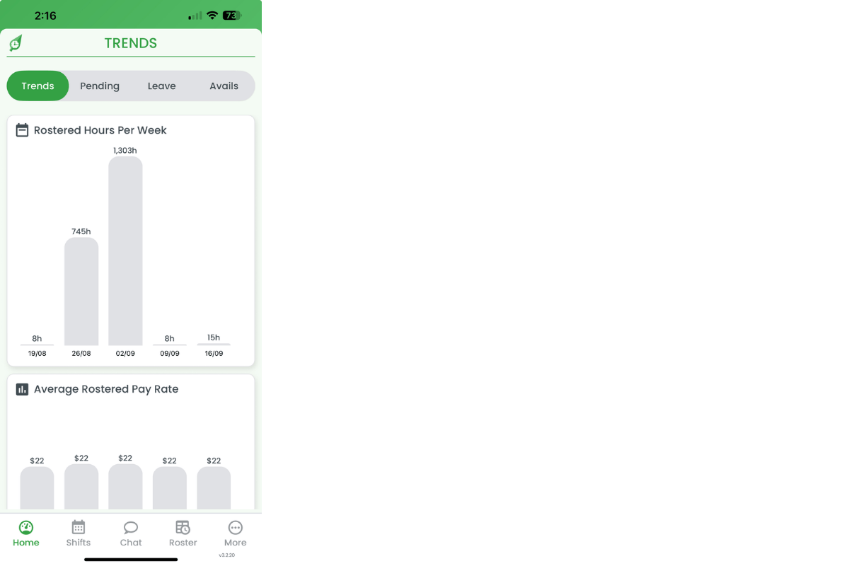 RosterElf login screen on a smartphone