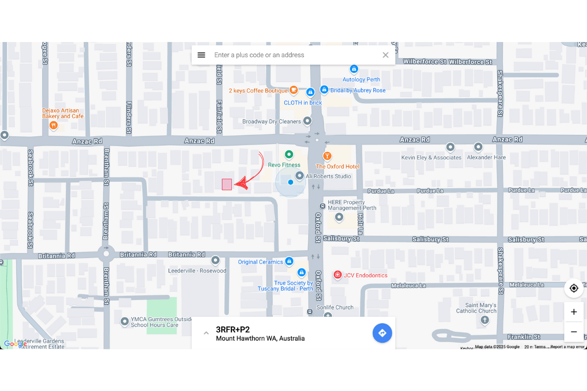 Screenshot showing the on the map to adjust your location if needed in RosterElf