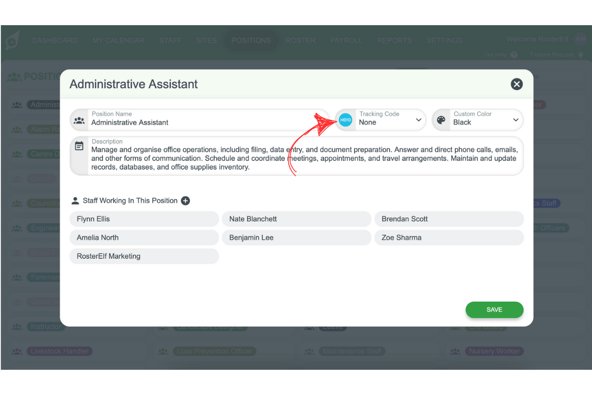 Screenshot illustrating the Custom Code field