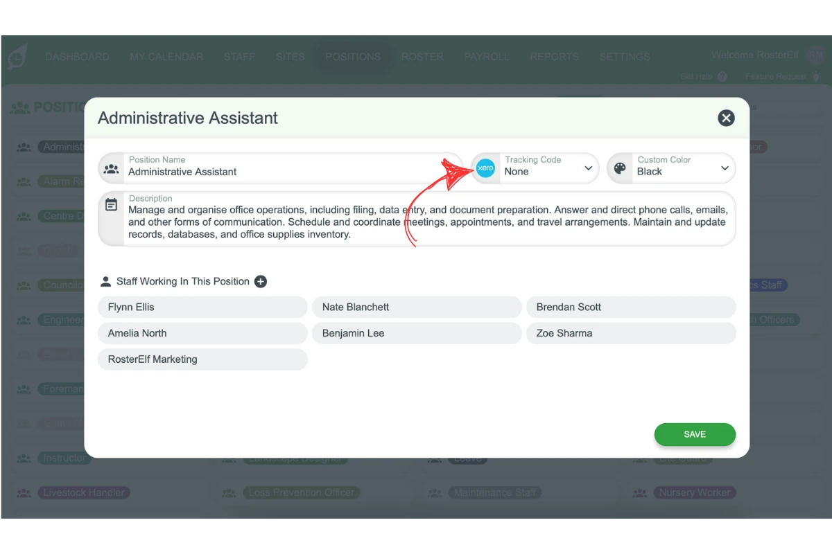 Screenshot illustrating the Custom Code field