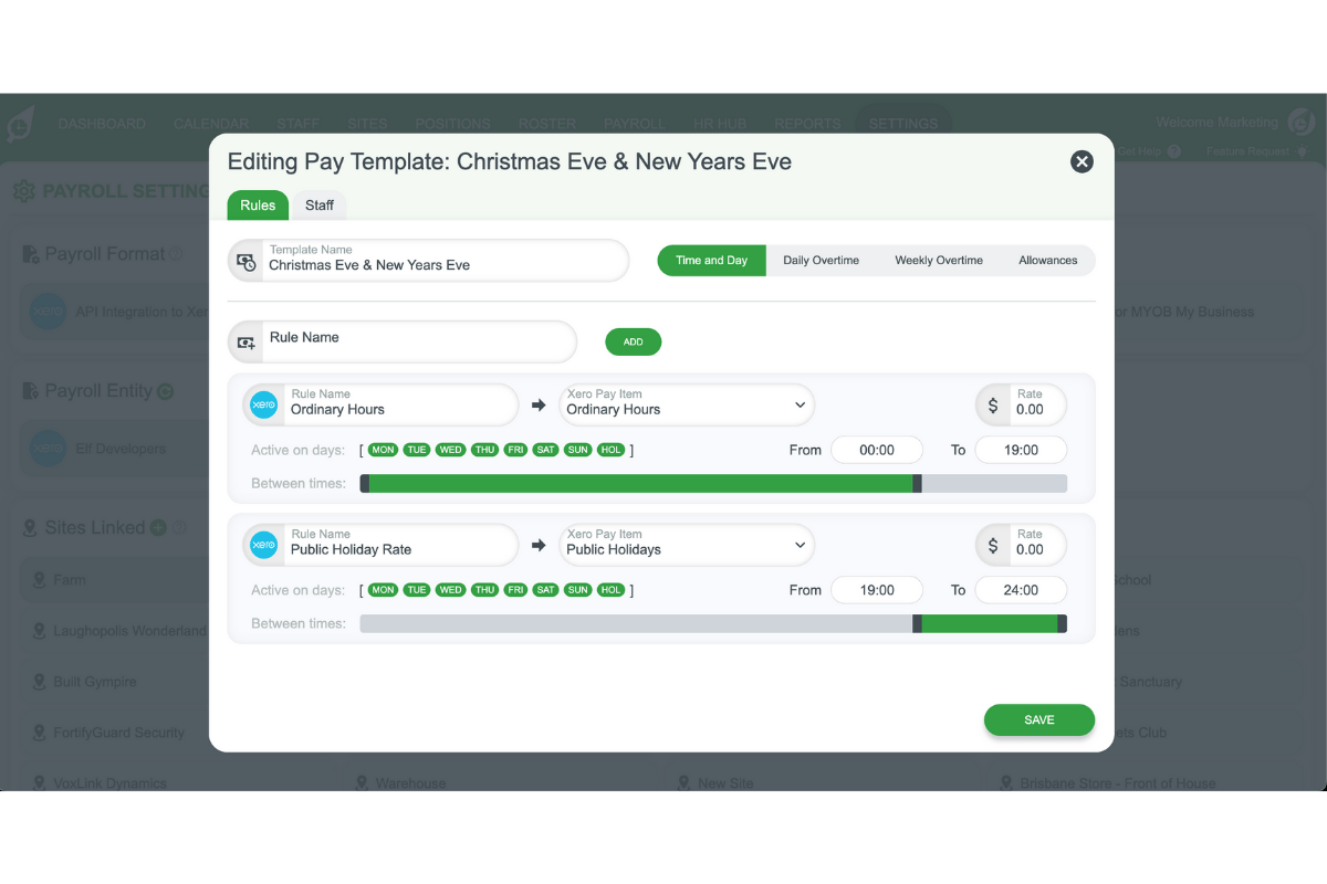 Screenshot from RosterElf showing the interface step