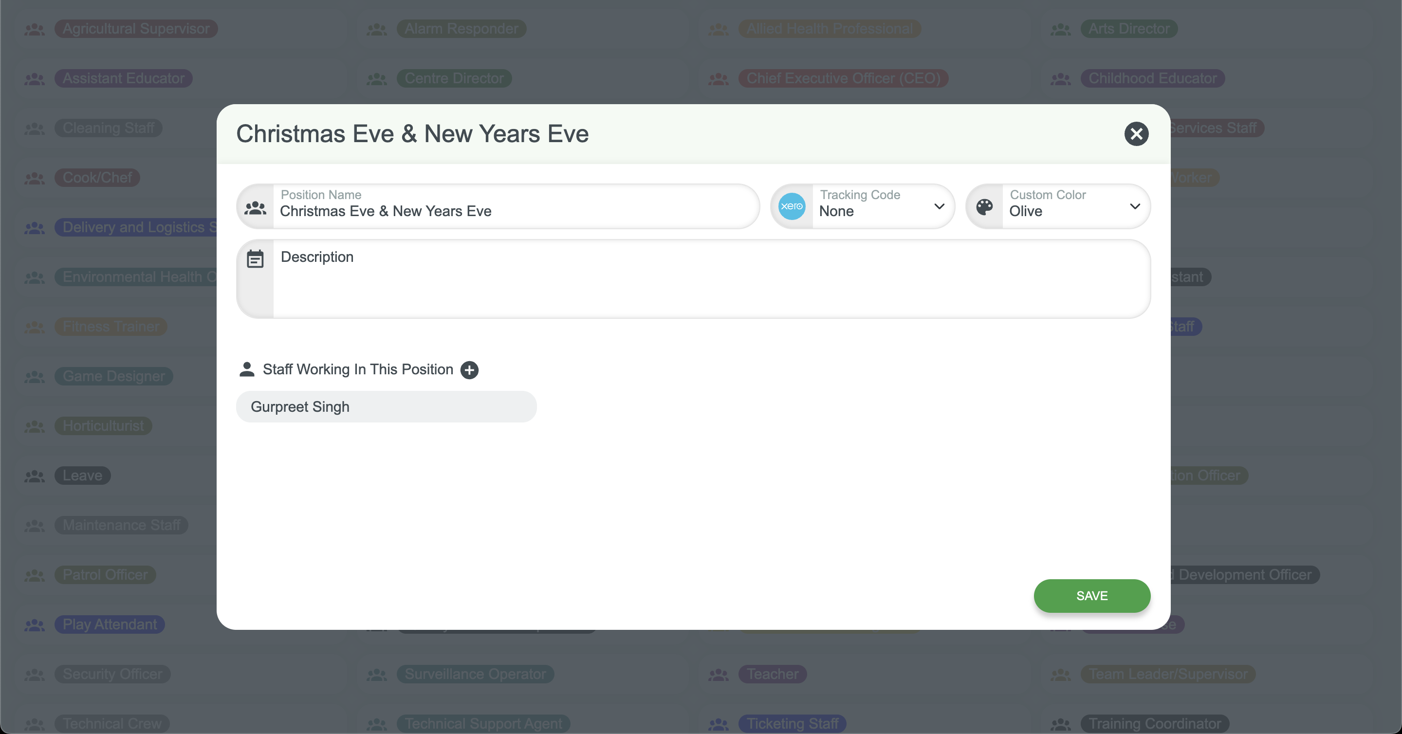 Screenshot from RosterElf showing the interface step
