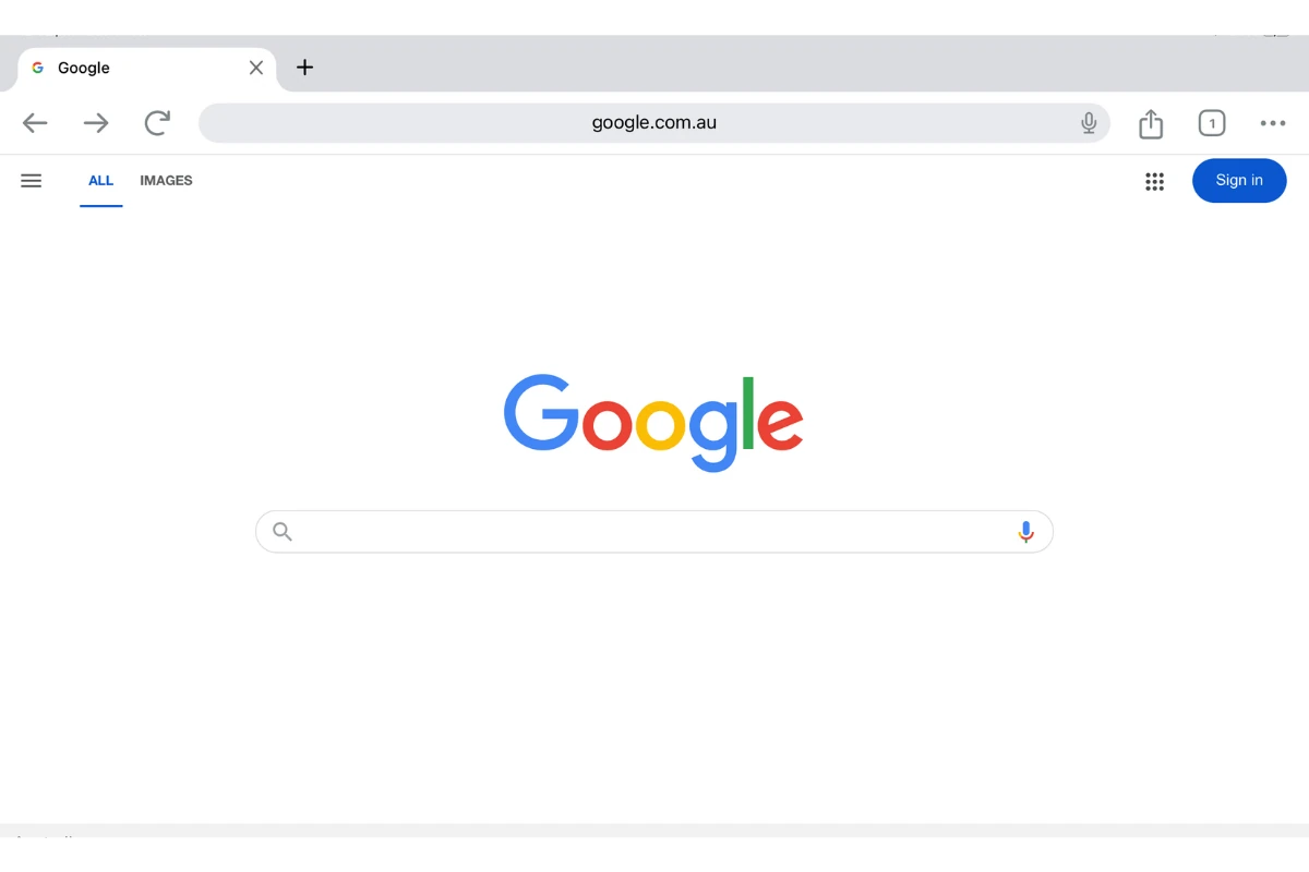 Screenshot showing Chrome icon on an iPad
