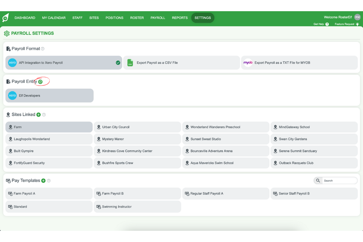 Screenshot showing the refresh icon