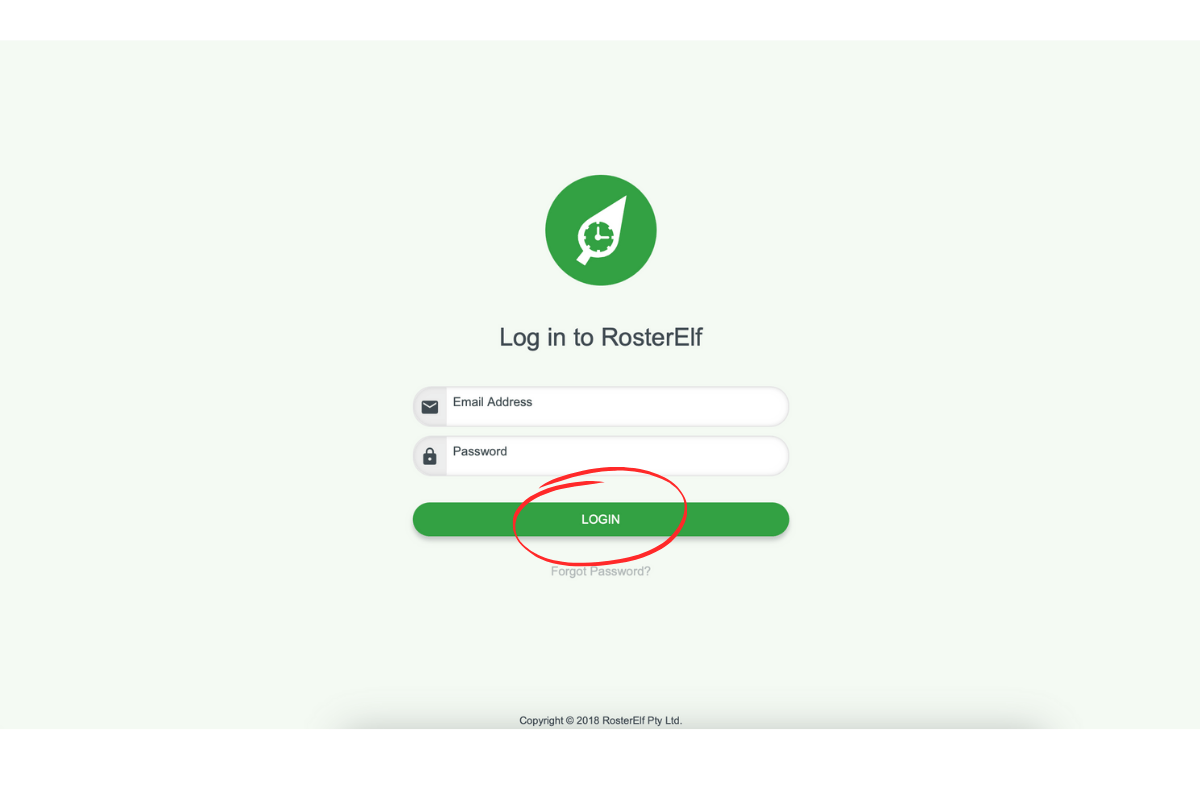 Screenshot of the Xero login page