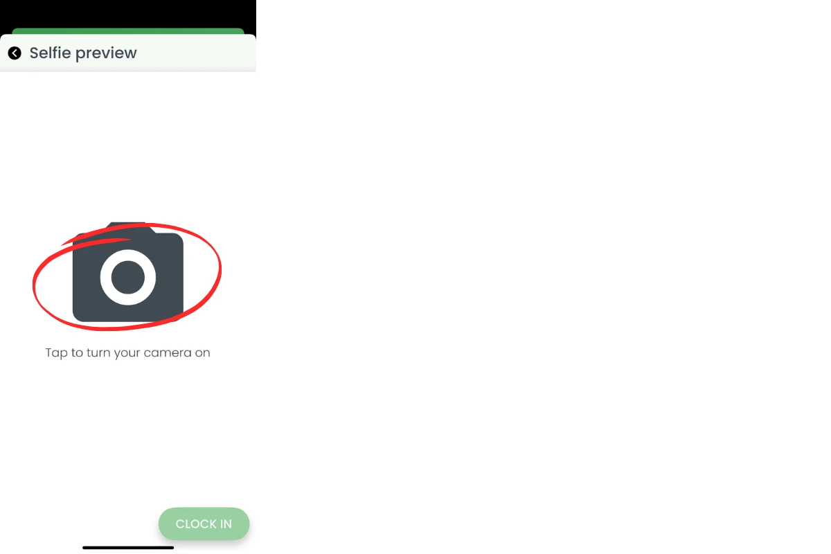 Camera controls on screen