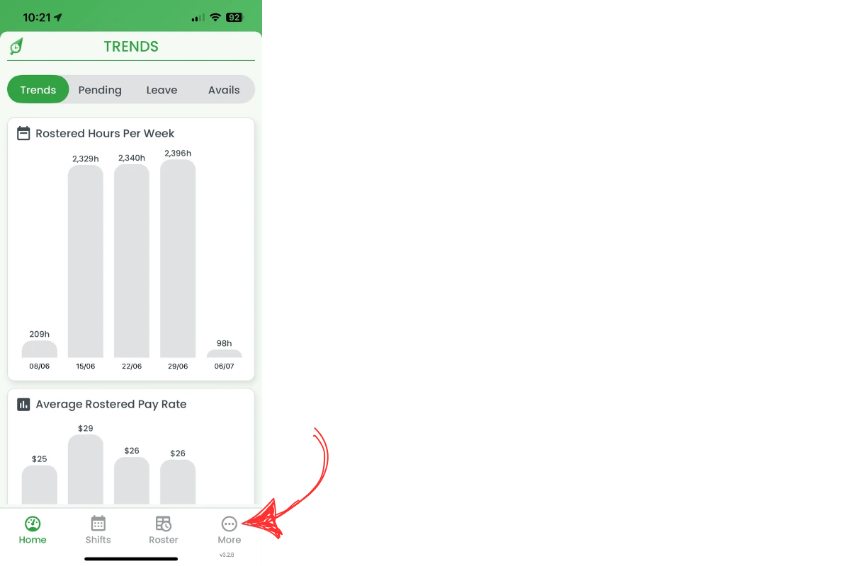 More icon in bottom navigation