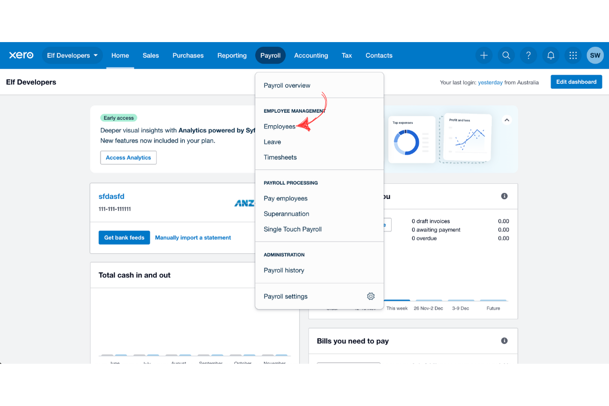 Staff management interface in RosterElf
