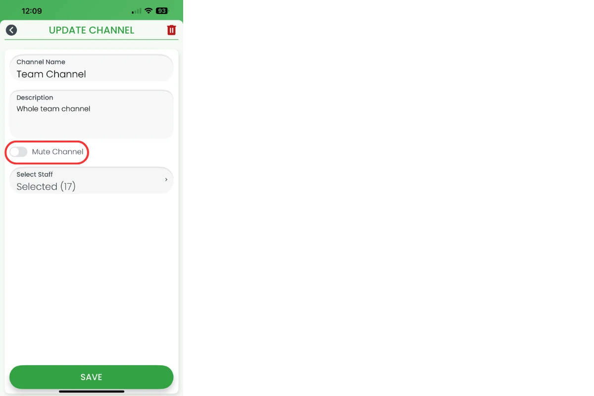 Mute toggle option