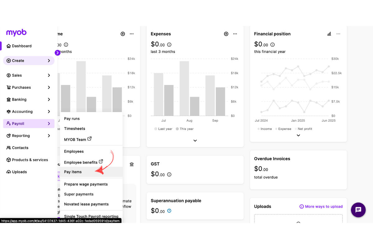 Payroll section in RosterElf