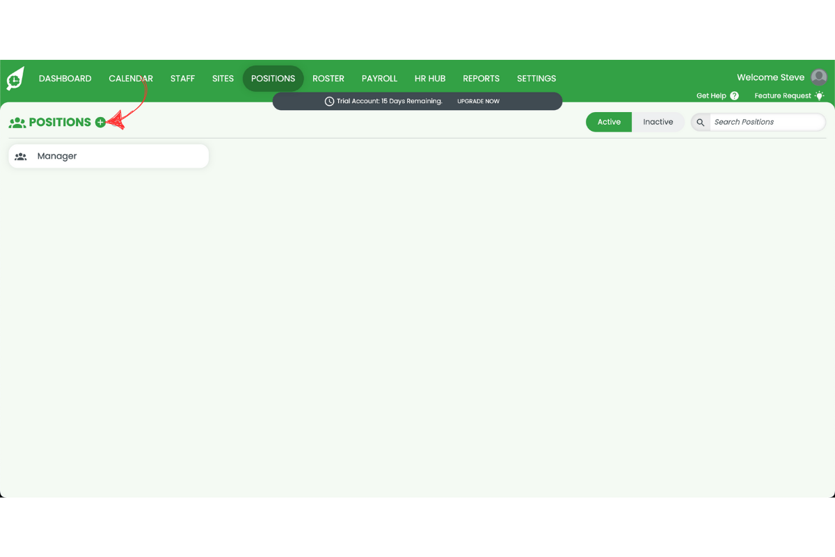 Add new position button