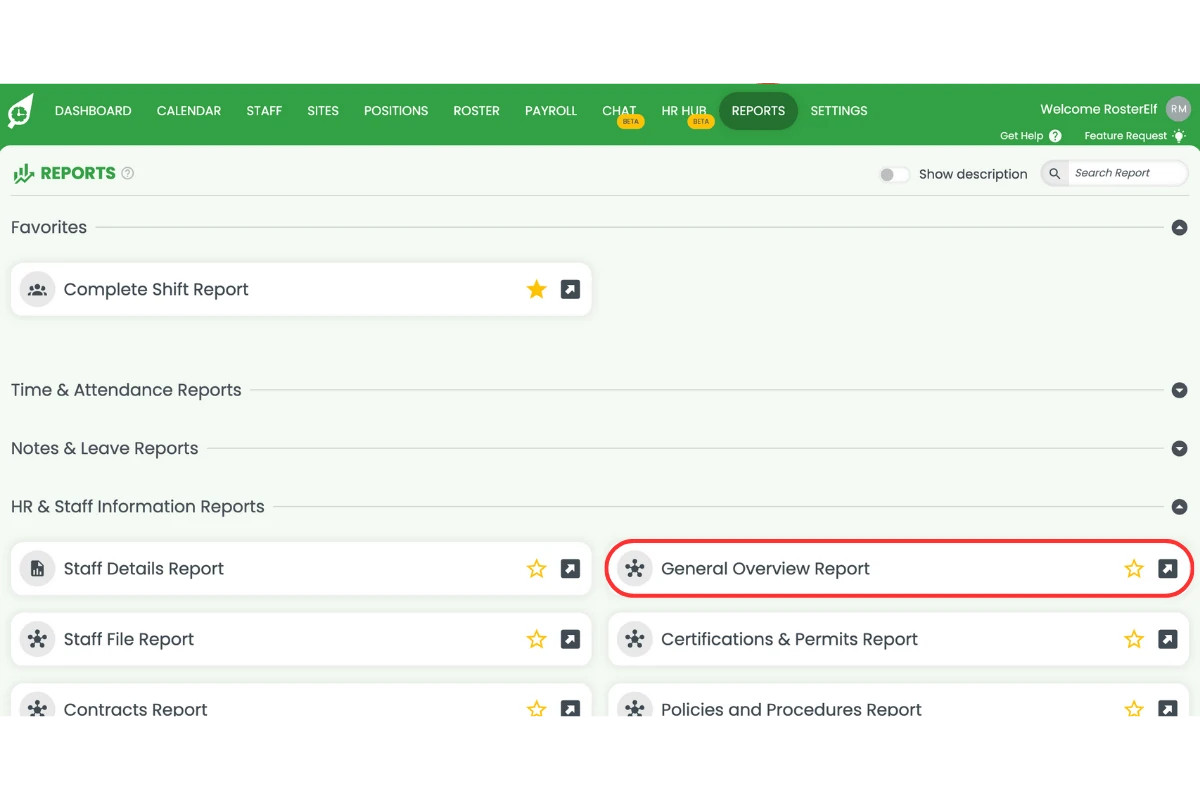 RosterElf onboarding progress dashboard