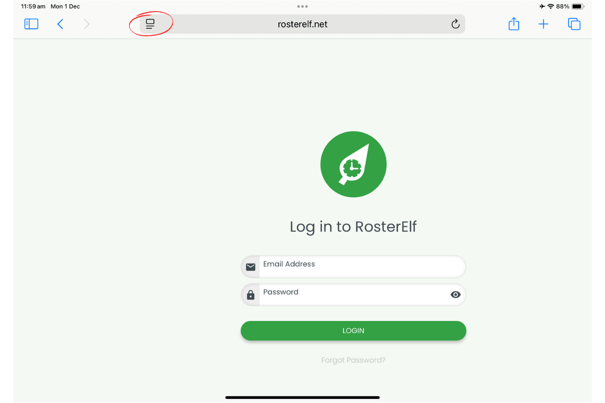 Payroll section in RosterElf