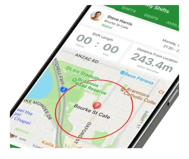 RosterElf time clock app with GPS location tracking