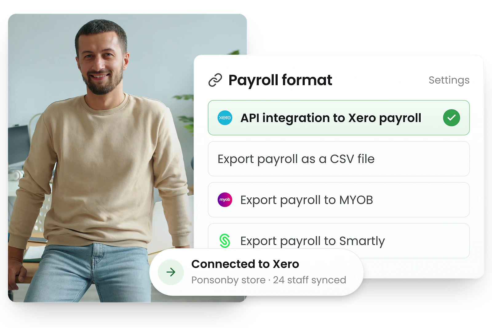 Xero timesheet app notification showing payrun ready to process